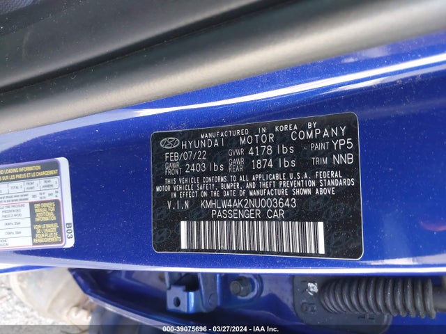 Hyundai ELANTRA N 2022 KMHLW4AK2NU003643 Image 9