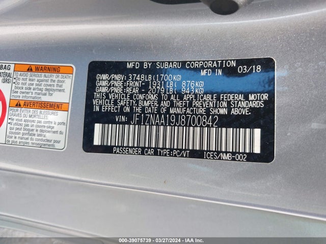 Toyota 86 2018 JF1ZNAA19J8700842 Image 9