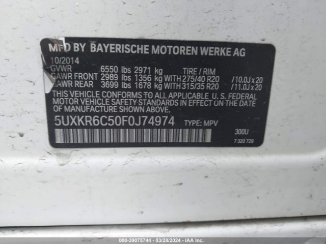 5UXKR6C50F0J74974 BMW X5 Xdrive50i