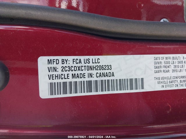 Dodge CHARGER R/T 2022 2C3CDXCT0NH206233 Image 9