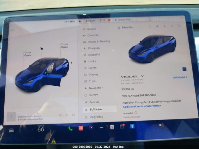 7SAYGDEE0PF606083 Tesla Model Y Awd/long Range Dual Motor All-wheel Drive