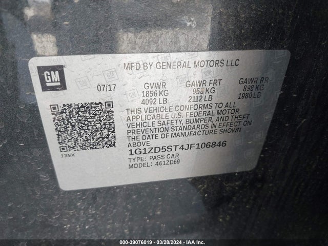 Chevrolet MALIBU LT 2018 1G1ZD5ST4JF106846 Image 9