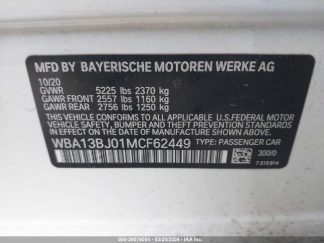 WBA13BJ01MCF62449 BMW 530i Xdrive