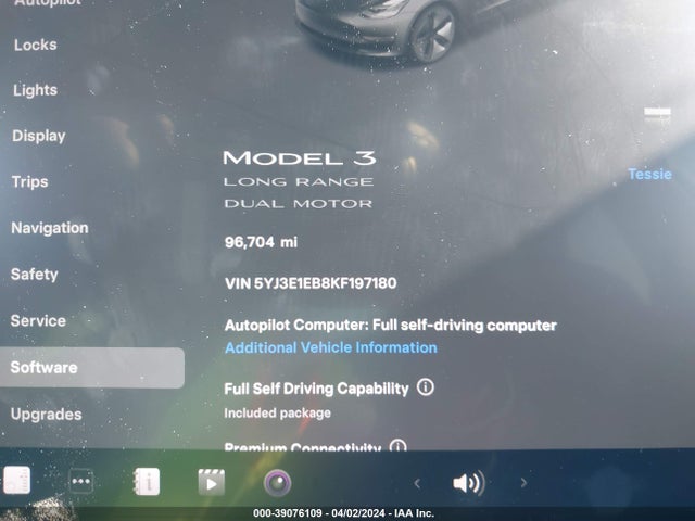Tesla Model 3 Long Range/performance 2019 5YJ3E1EB8KF197180 Image 7