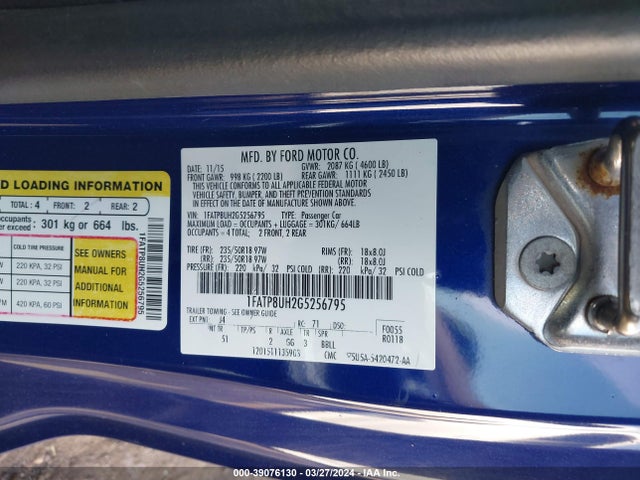 Ford Mustang Ecoboost Premium 2016 1FATP8UH2G5256795 Image 9