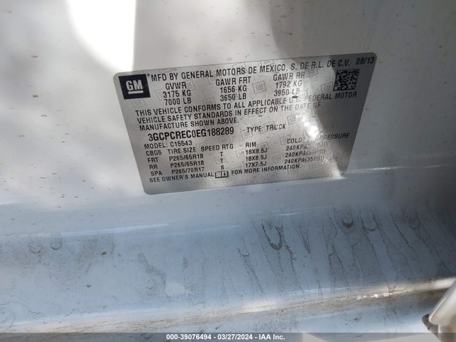 Chevrolet Silverado 1500 1lt 2014 3GCPCREC0EG188289 Image 9
