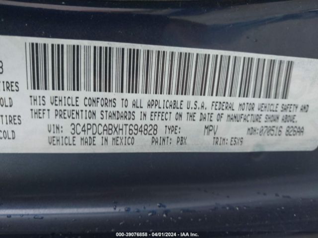 3C4PDCABXHT694828 Dodge JOURNEY SE
