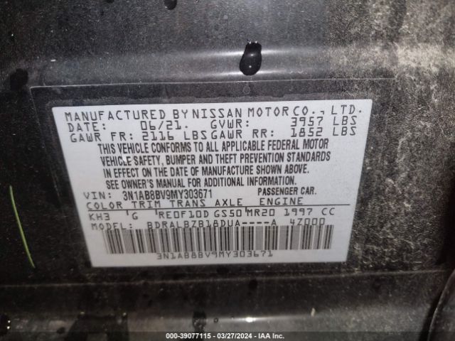 3N1AB8BV9MY303671 Nissan Sentra S Xtronic Cvt