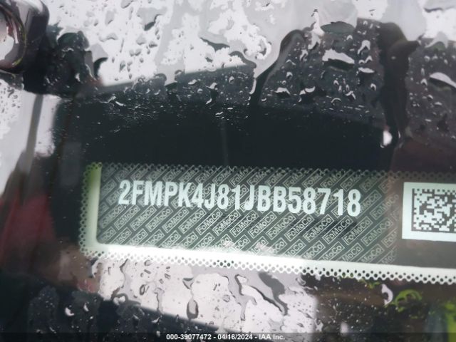 2FMPK4J81JBB58718 Ford EDGE SEL