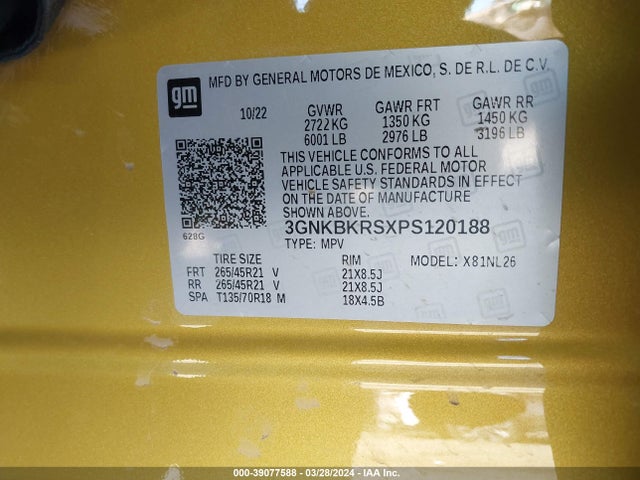 Chevrolet Blazer Awd Rs 2023 3GNKBKRSXPS120188 Image 9