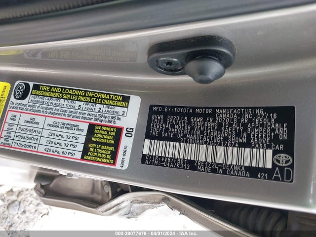 Toyota Corolla Le Plus 2016 2T1BURHE7GC717674 Image 9