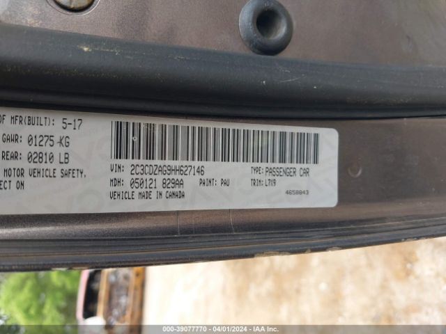 2C3CDZAG9HH627146 Dodge Challenger Sxt