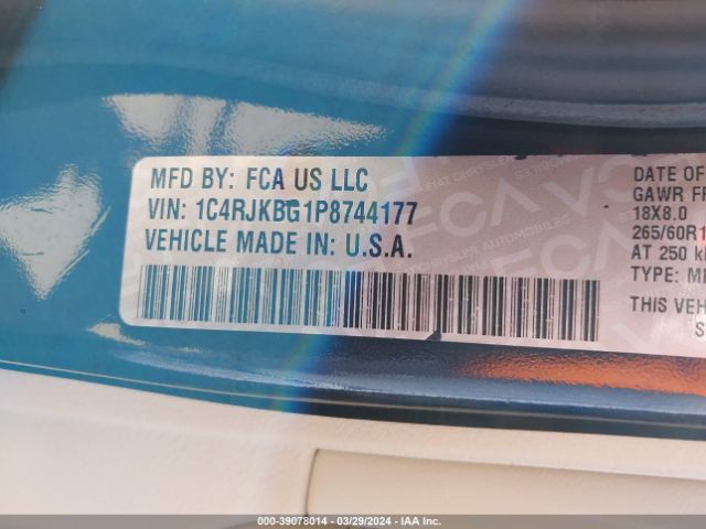 1C4RJKBG1P8744177 Jeep Grand Cherokee L Limited 4x4
