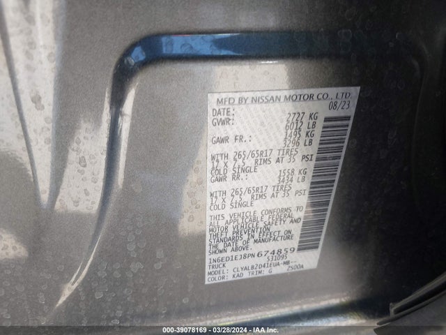 Nissan Frontier Sv 4x2 2023 1N6ED1EJ8PN674859 Image 9