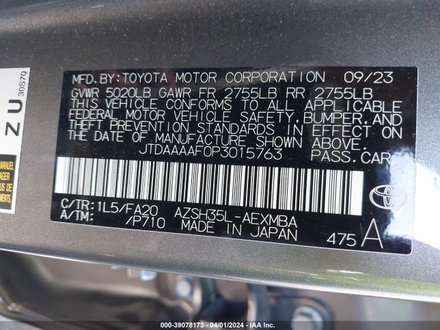 Toyota Crown Xle/limited 2023 JTDAAAAF0P3015763 Image 9