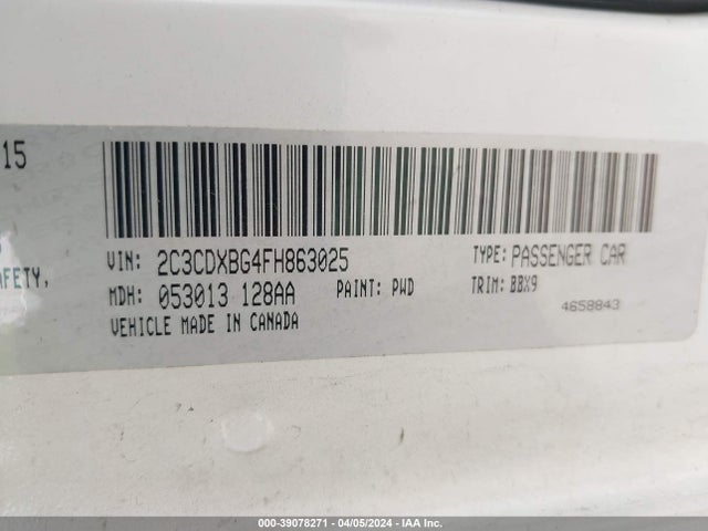 Dodge Charger Se 2015 2C3CDXBG4FH863025 Image 9