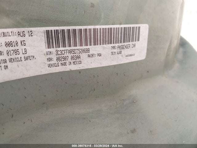 2013 FIAT 500 3C3CFFAR9DT520688 Photo 8