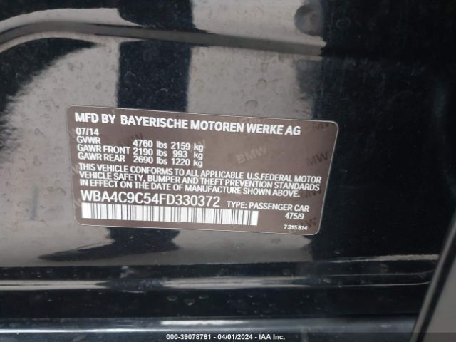 WBA4C9C54FD330372 BMW 428 Gran Coupe Xdrive