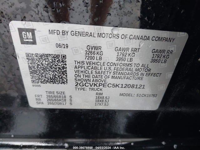 Chevrolet Silverado 1500 Ld Lt 2019 2GCVKPEC5K1208121 Image 9