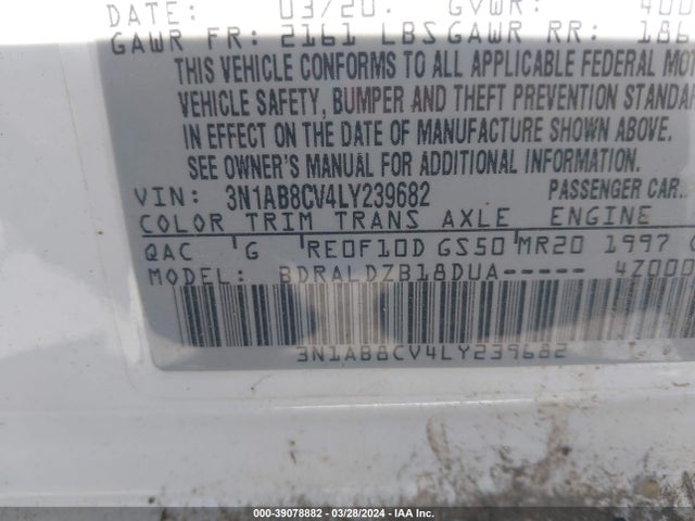 Nissan Sentra Sv Xtronic Cvt 2020 3N1AB8CV4LY239682 Image 9