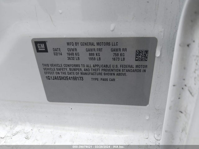 Chevrolet Sonic Ls Auto 2014 1G1JA6SH2E4168173 Image 9