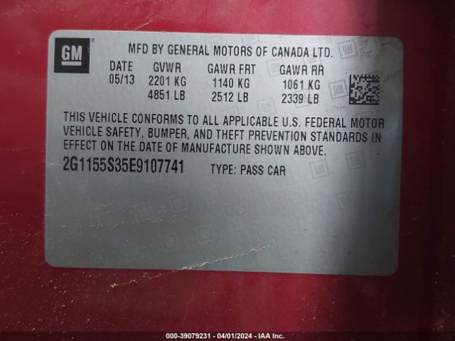 2G1155S35E9107741 Chevrolet IMPALA 2LZ