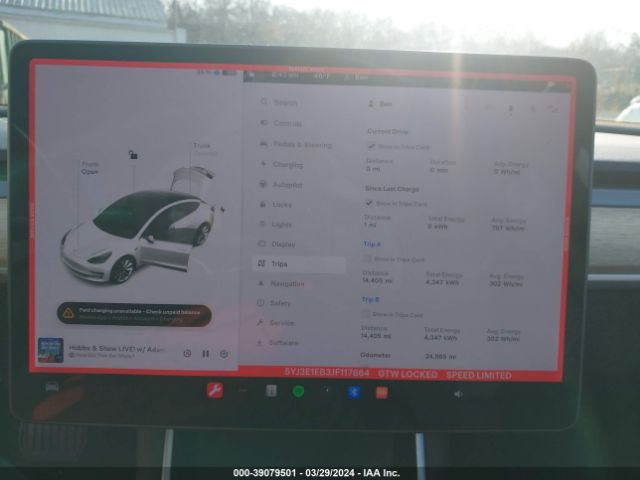 5YJ3E1EB3JF117864 Tesla Model 3 Long Range/performance