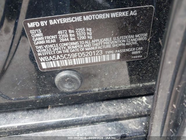 WBA5A5C59FD520123 BMW 528I