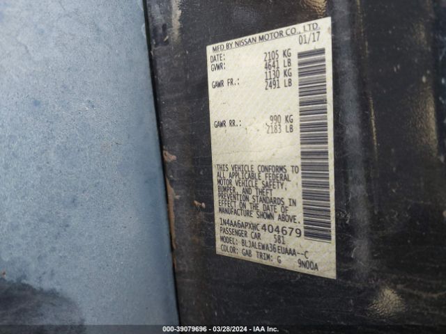 1N4AA6APXHC404679 Nissan Maxima 3.5 Sl