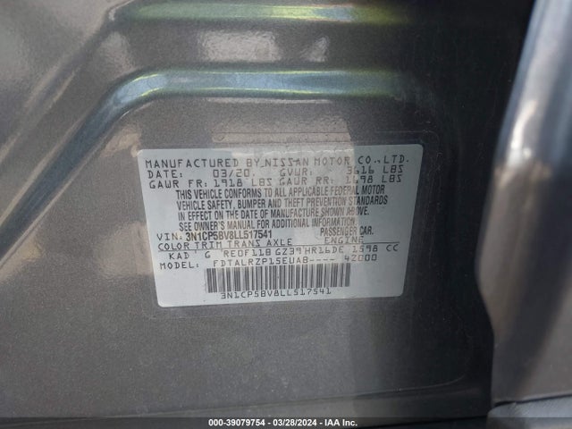 Nissan Kicks S Xtronic Cvt 2020 3N1CP5BV8LL517541 Image 9