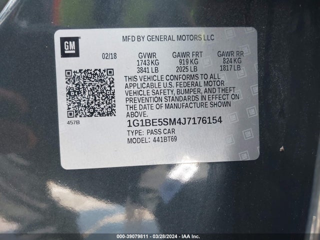 Chevrolet Cruze Lt Auto 2018 1G1BE5SM4J7176154 Image 9