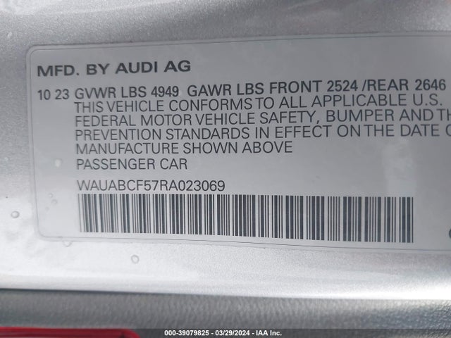 2024 AUDI A5 SPORTBACK WAUABCF57RA023069 Photo 8