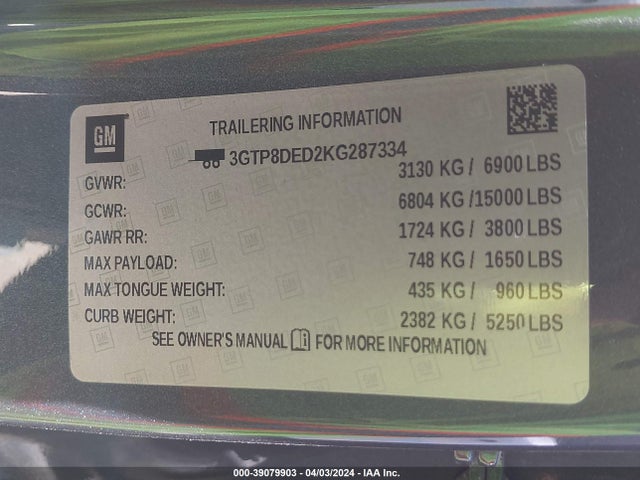 GMC Sierra 1500 Slt 2019 3GTP8DED2KG287334 Image 9