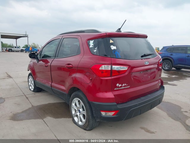 39080016 :رقم المزاد ، MAJ3S2GE4KC291601 vin ، 2019 Ford Ecosport Se مزاد بيع