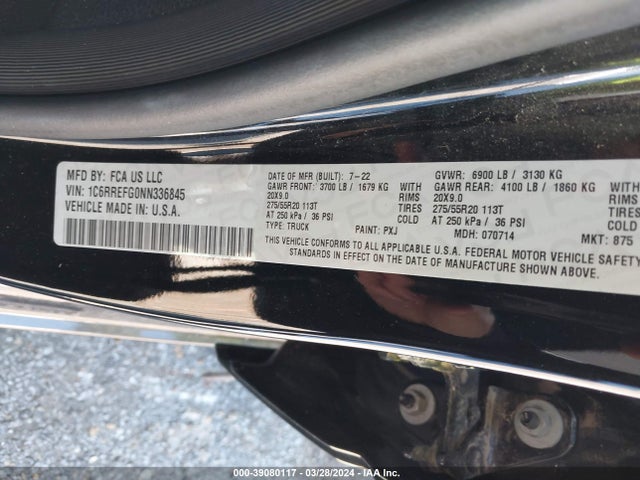 RAM 1500 Lone Star  4x2 5'7 Box 2022 1C6RREFG0NN336845 Image 9