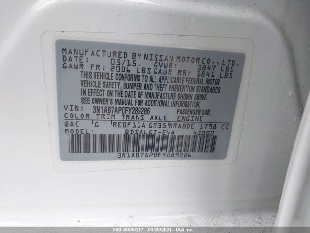 Nissan SENTRA SL 2015 3N1AB7AP0FY289286 Image 9
