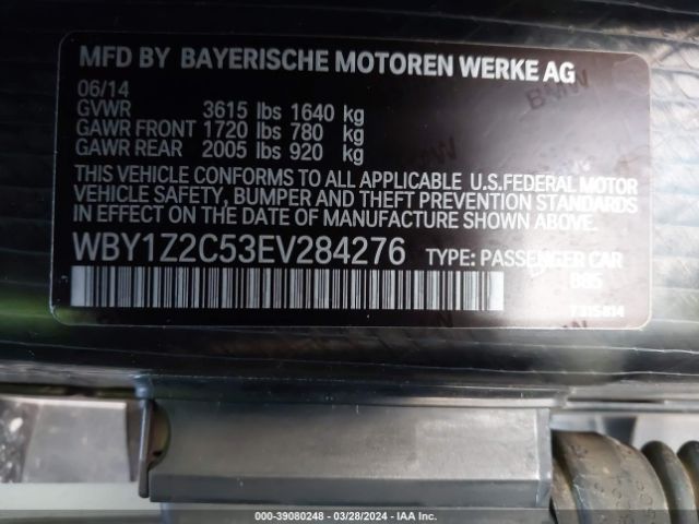 WBY1Z2C53EV284276 BMW I3