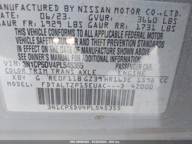 Nissan Kicks Sr Xtronic Cvt 2023 3N1CP5DV4PL545355 Image 9