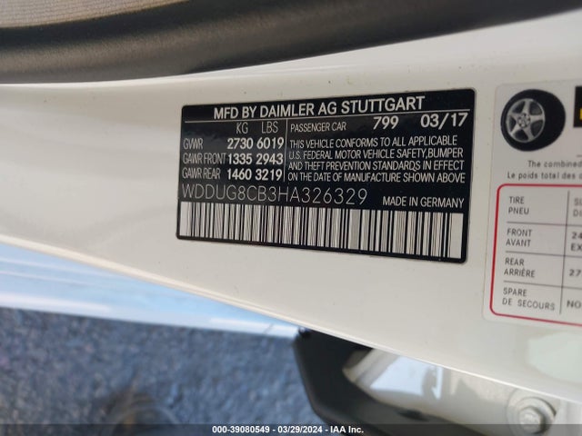 Mercedes-Benz S 550 2017 WDDUG8CB3HA326329 Image 9