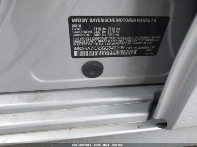 WBA5A7C55GG643199 BMW 528i Xdrive