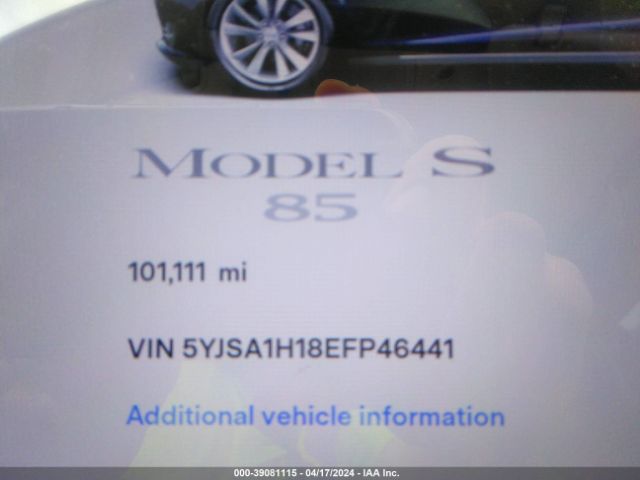 5YJSA1H18EFP46441 Tesla Model S P85