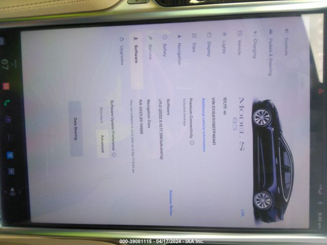 5YJSA1H18EFP46441 Tesla Model S P85