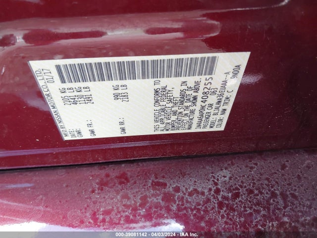 Nissan Maxima 3.5 Platinum 2017 1N4AA6AP0HC408255 Image 9