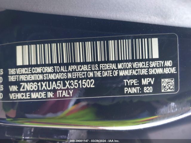 ZN661XUA5LX351502 Maserati Levante