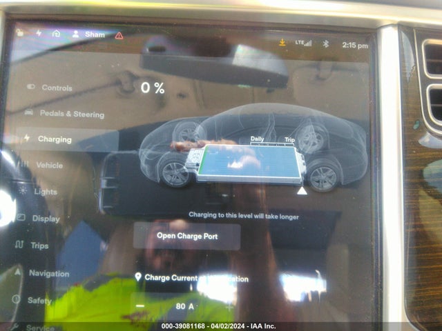 5YJSA1H11EFP45986 Tesla Model S P85