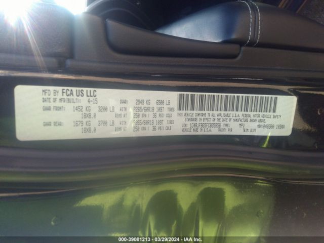 1C4RJFBG5FC835858 Jeep Grand Cherokee Limited