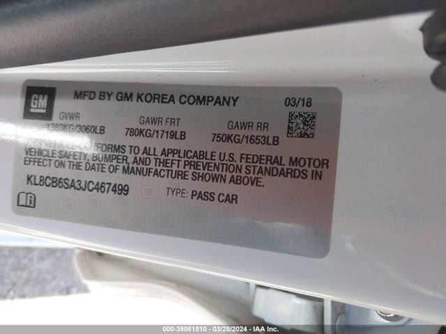 Chevrolet Spark Ls Cvt 2018 KL8CB6SA3JC467499 Image 9