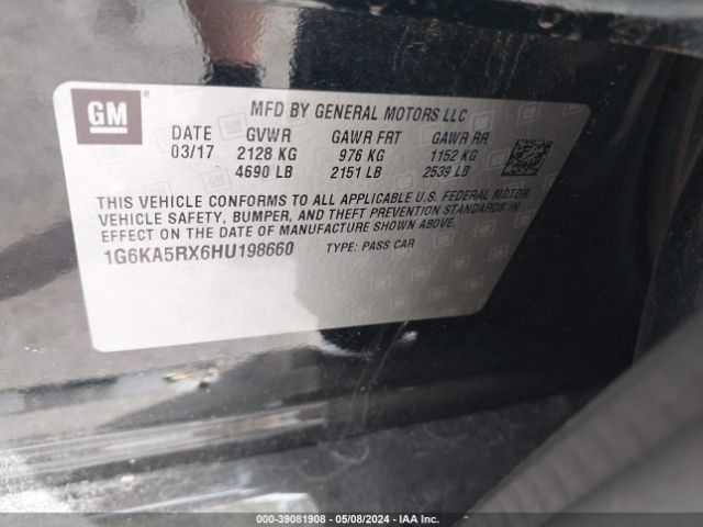 1G6KA5RX6HU198660 Cadillac Ct6 Standard