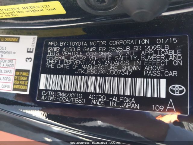 JTKJF5C7XFJ007347 Scion Tc Release Series 9.0