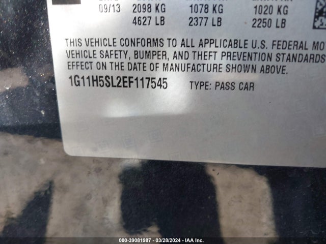 Chevrolet Malibu 1lz 2014 1G11H5SL2EF117545 Image 9
